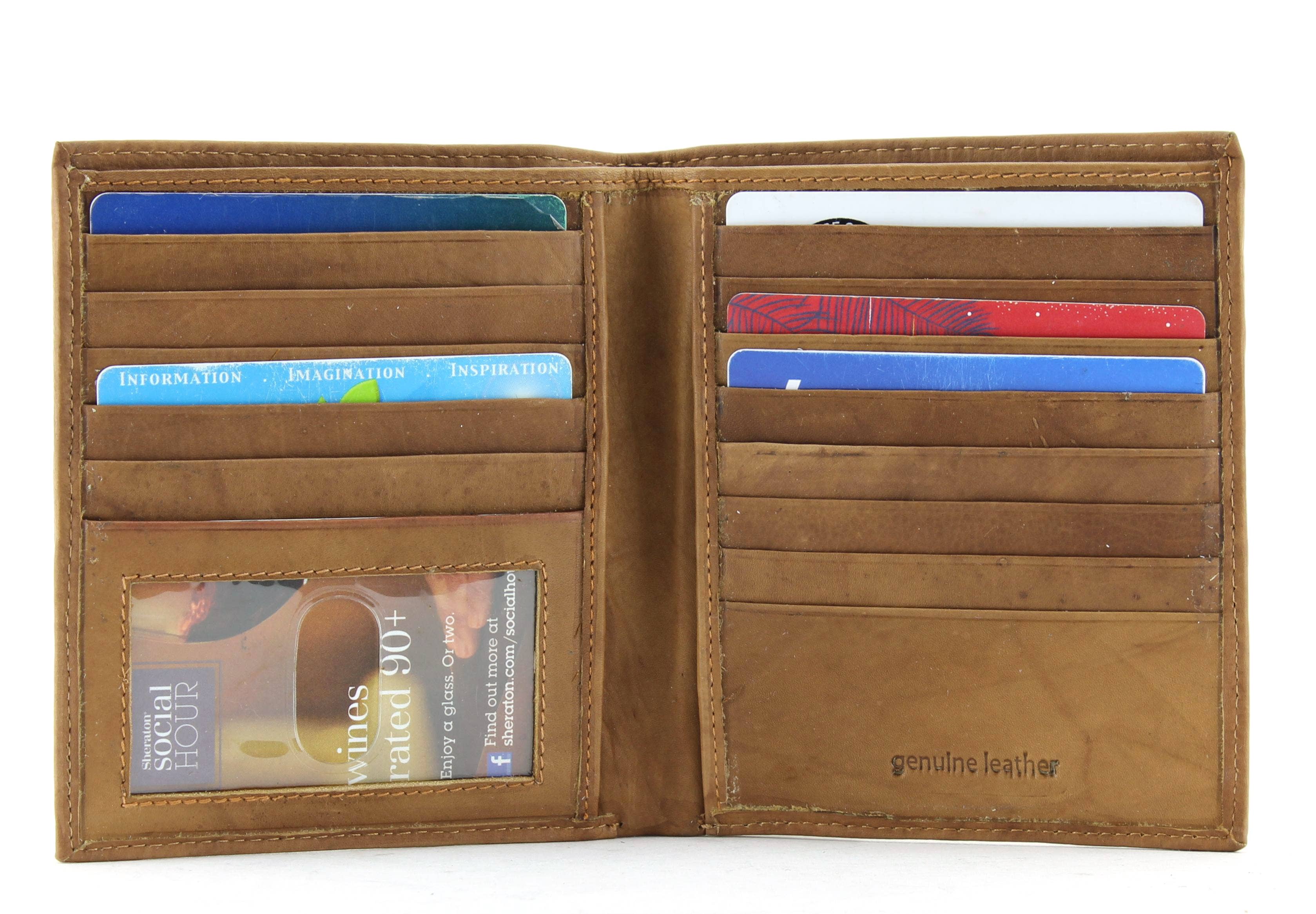 Leather Impressions Inc – Carteira – Homem por atacado – Hipster de couro de vaca de grão superior Bacci W/8982