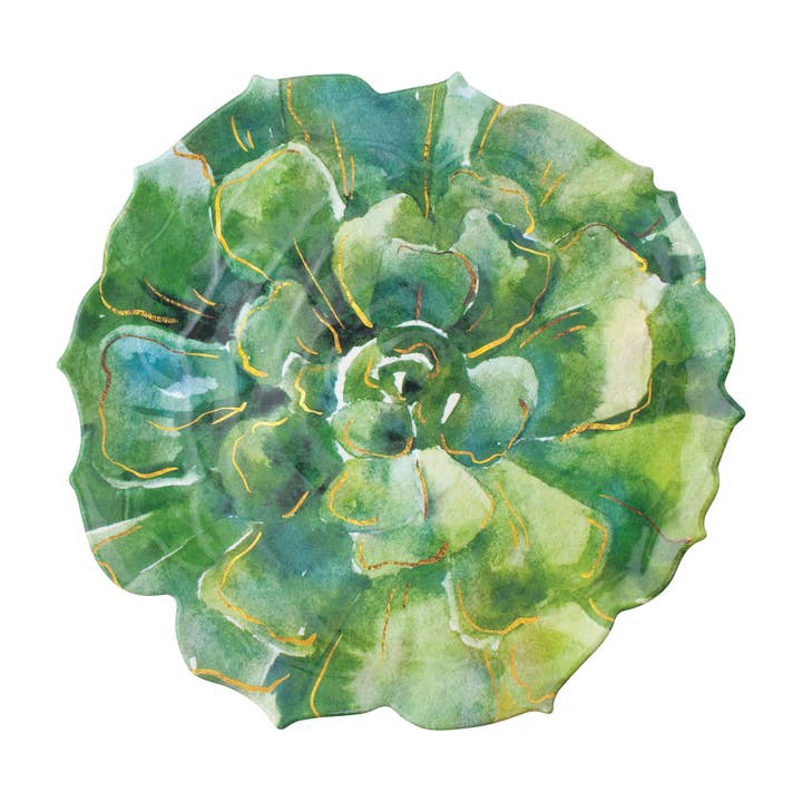 Succulents Melamine 14" Platter for wholesale by Supreme Housewares