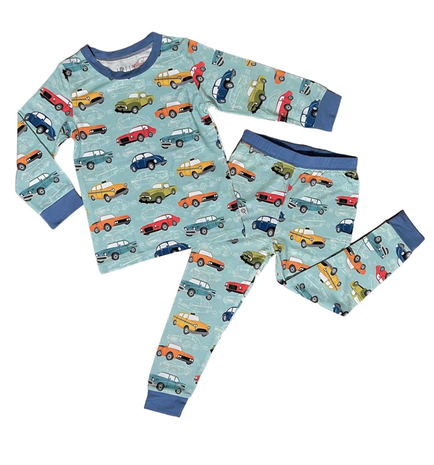 LollyBerry - Wholesale Sleepwear Set - Kids - Vintage Cars Bamboo PJ Two Piece Set1