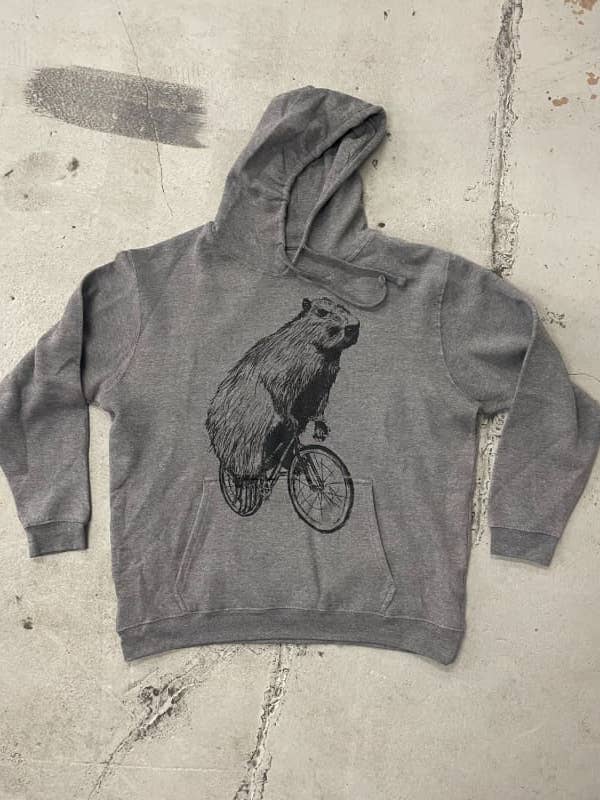 Capibara em Bicicleta Unissex Hoodie por atacado de Dark Cycle Clothing