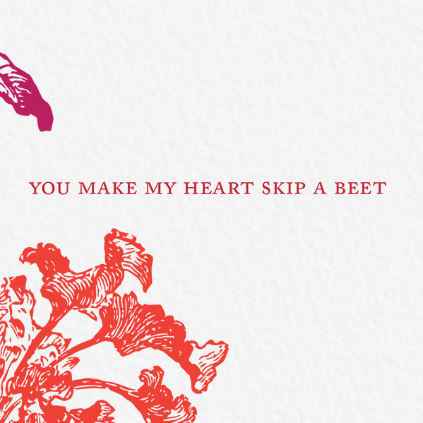 Ampersand M Studio - Wholesale Valentine's Day Card - Skip a Beet Romance Valentine's Day Greeting Card6