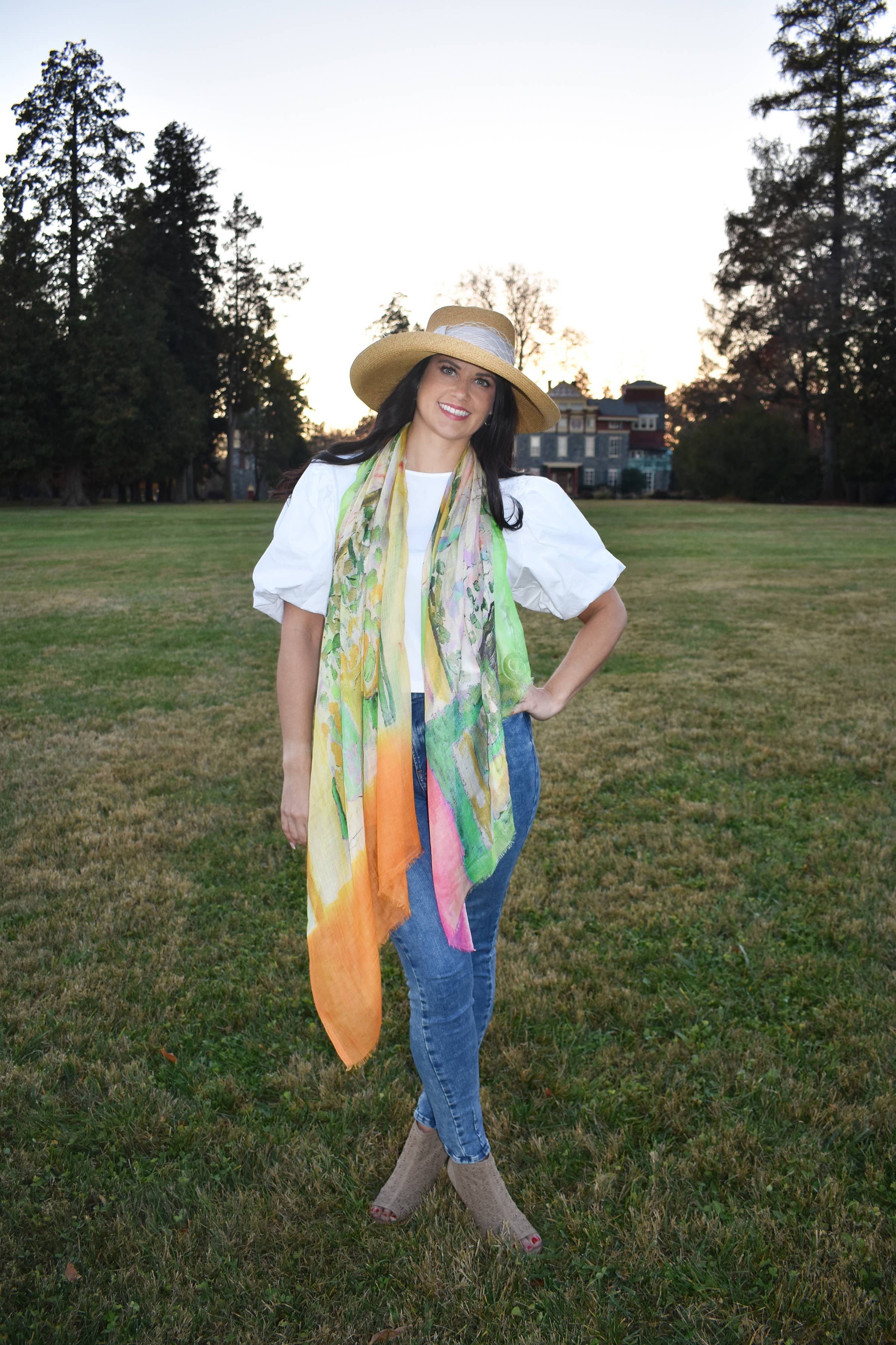 Dupatta Designs – Engroshandel Tørklæde - Dame – Vita Painterly Vinduetørklæde4