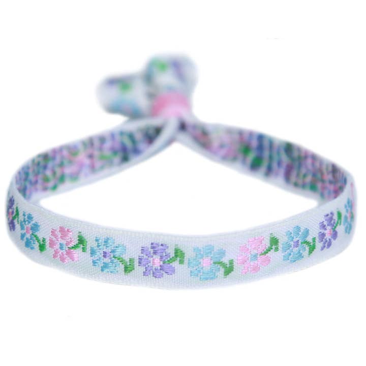 Gewebtes Armband kleine Pastellblume für den Großhandel von Love Ibiza
