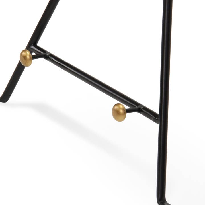 Cheungs Home Decor - Venta al por mayor Caballetes - Minicaballete triangular de mesa Axia | Detalles dorados | Negro4