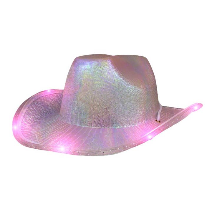 Blinkee.com, LLC - Wholesale Cowboy Hat - Women's - Light Up Metallic Cowboy Space Cowgirl Hat with LED
