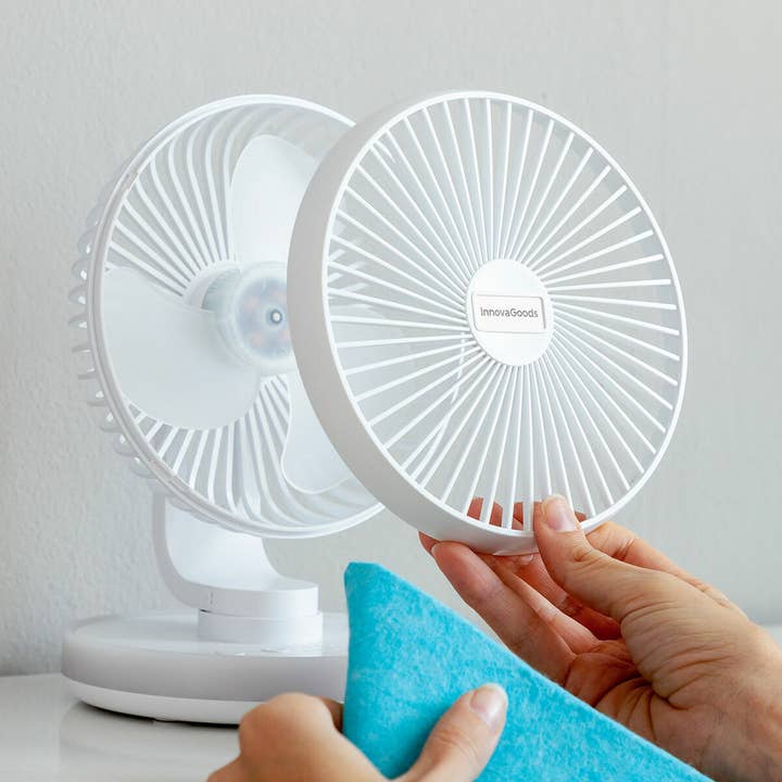InnovaGoods – wholesale Handheld electric fan – InnovaGoods Ø6.6" Rechargeable Desk Fan with LED FanLED 4000 mAh9