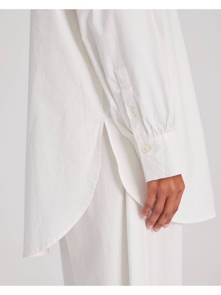 gai-lisva - Wholesale Button Down Shirt - Women's - Astrid Shirt Poplin Gots 243975 - Whisper White2