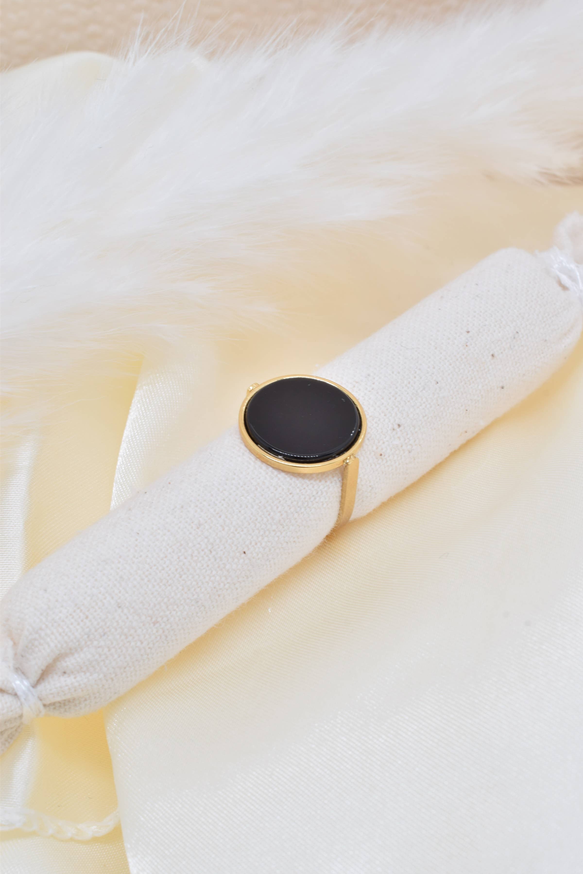 Kapyco – Großhandel Cocktail-/Statement-Ring – Verstellbarer Ring aus Edelstahl in Gold- oder Silberoptik mit Perlmutt oder Natursteinen4