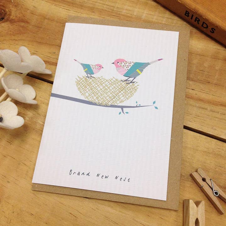 Nouvelles cartes d'accueil - Tout nouveau nid - Paquet de 6 pour la vente par Lucy Alice