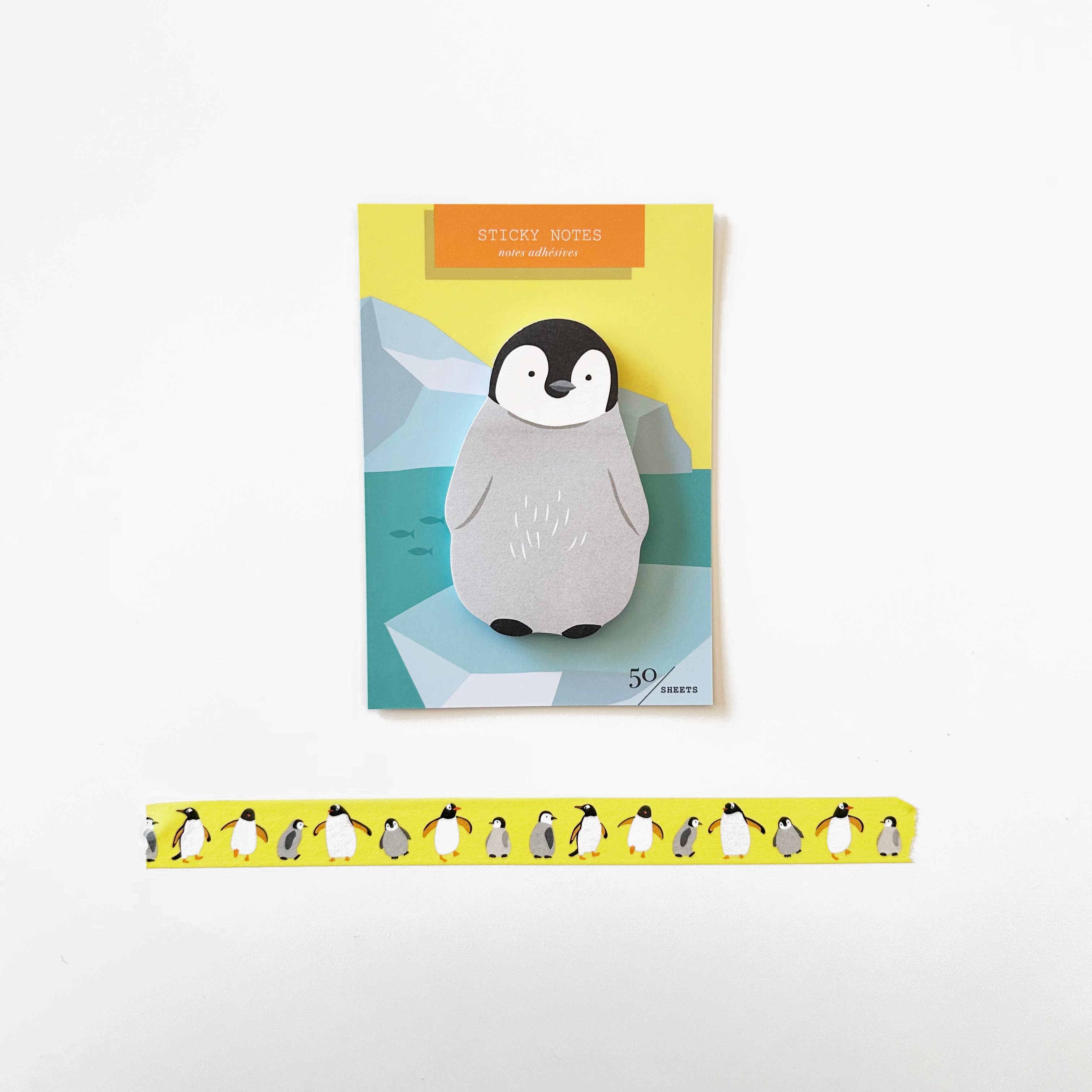 Girl of All Work - Wholesale Sticky Notes - Penguin Die Cut Single Sticky Notes2