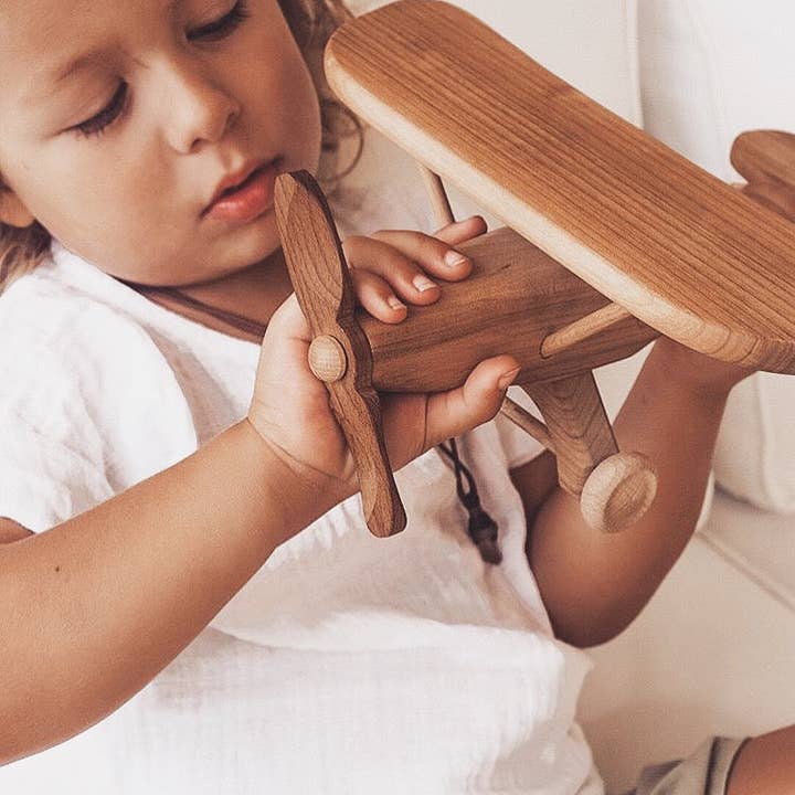 Happy Go Ducky - Wholesale Wood Toy - Kids - Large Wooden Toy Propeller Plane - Clifford1