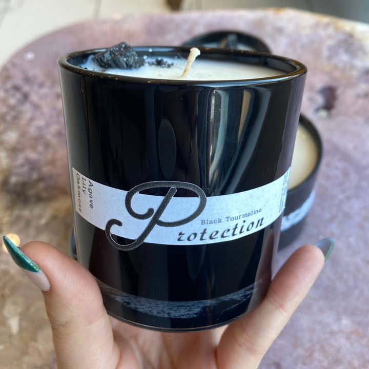 Black Tourmaline Protection Candle for wholesale by Sapphire & Sage