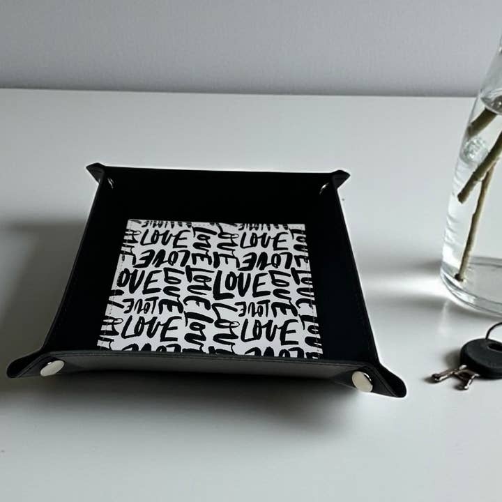 All The Love Leather Valet Tray Catchall for wholesale by Resinate By KS / by KRISTIN SMITH