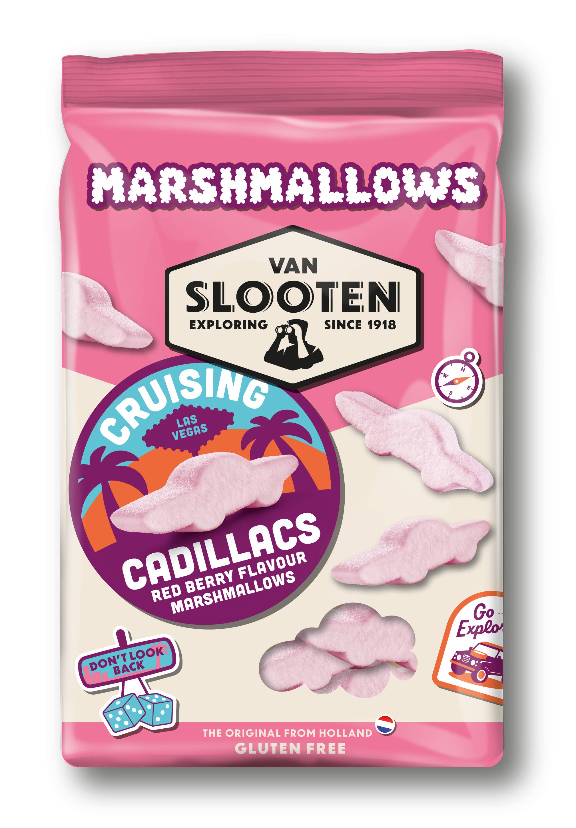 Van Slooten – wholesale Marshmallow – Van Slooten Cruising Cadillacs Marshmallows 250g x10