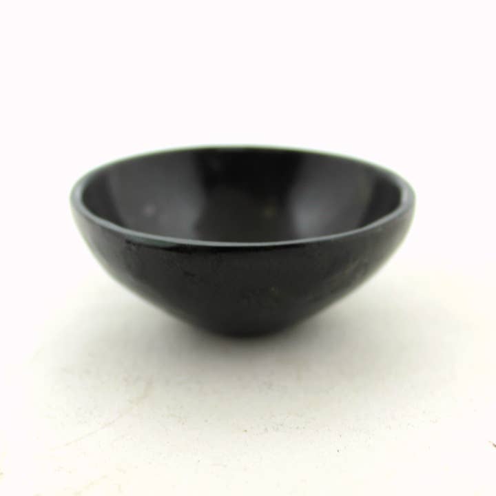 Aura Vibes - Wholesale Decorative plate/dish/bowl - Natural Black Tourmaline Hand Carved Bowl1