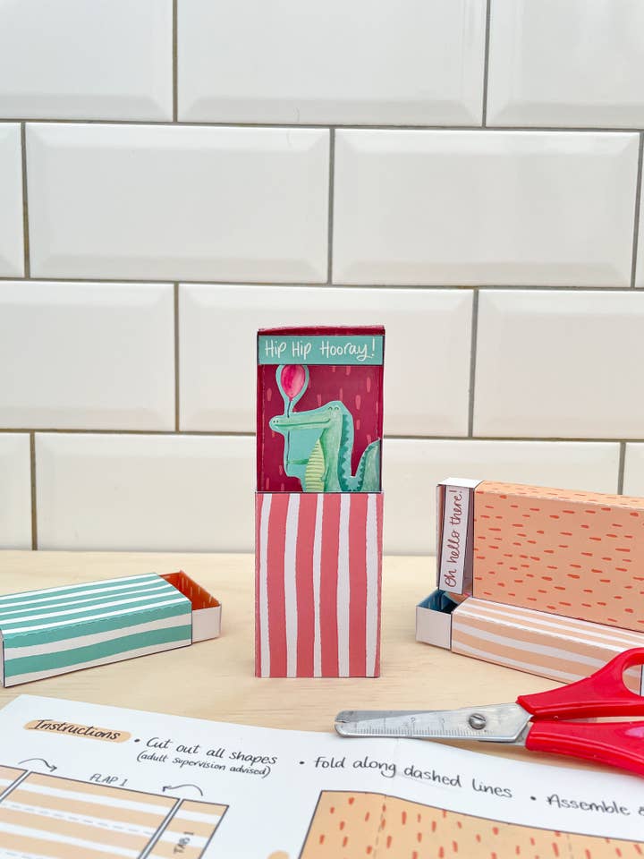 Animal Matchbox Craft Kit - Crocodile for wholesale by Sunshine for Breakfast