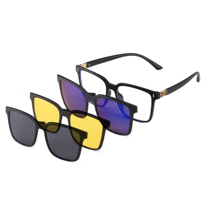 Prime Opticals - Wholesale Sunglasses - Unisex - Sunglasses 3-Lens Magnetic Lens | Magnetic Clip-Ons | 23271
