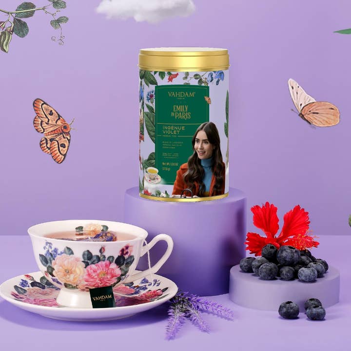 Vahdam Teas - Wholesale Health/Detox Tea - Ingénue Violet Tea (VAHDAM® INDIA X EMILY IN PARIS) - 25TB