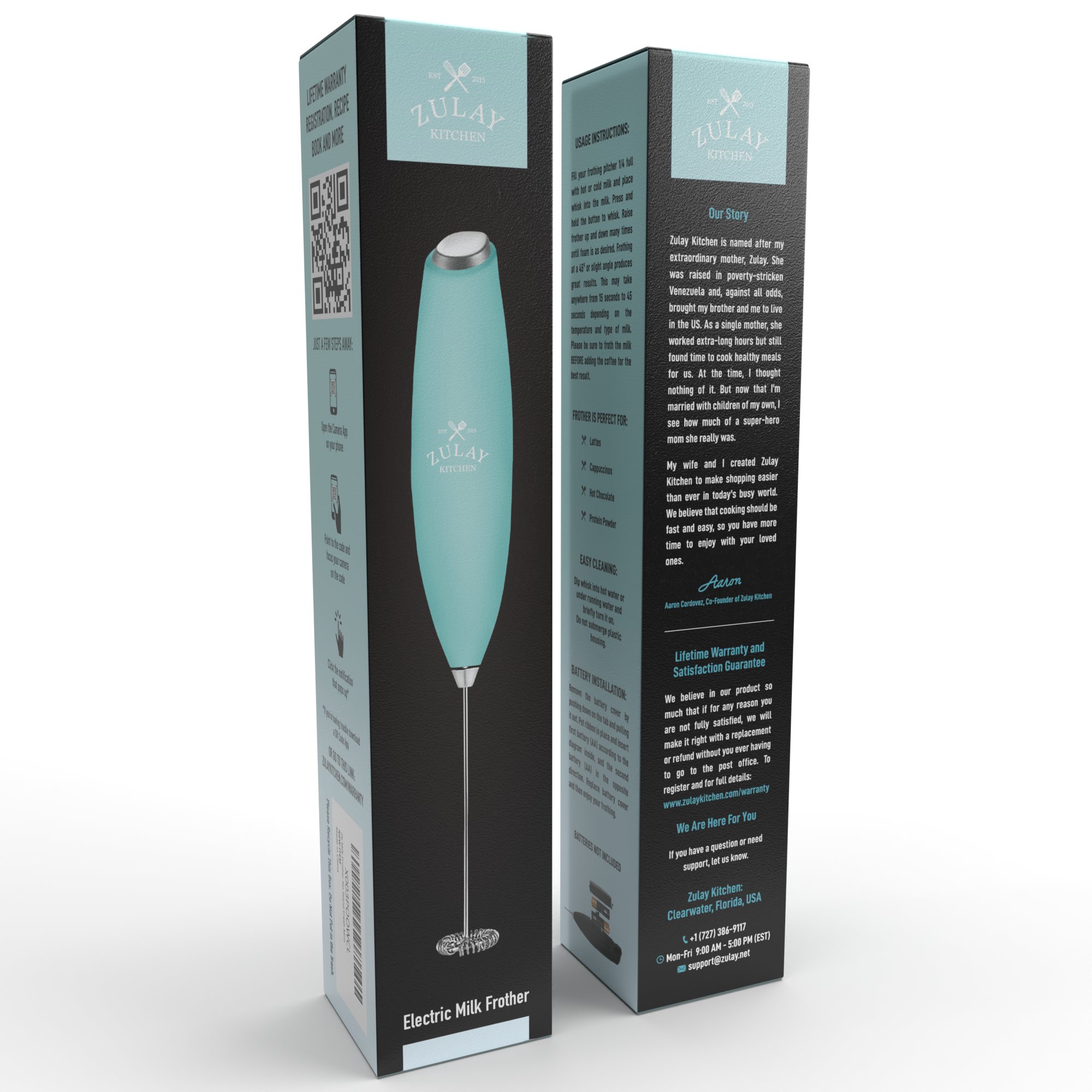 Zulay Kitchen - Wholesale Kitchen Tool/Gadget - Powerful Handheld Milk Frother - No Stand20