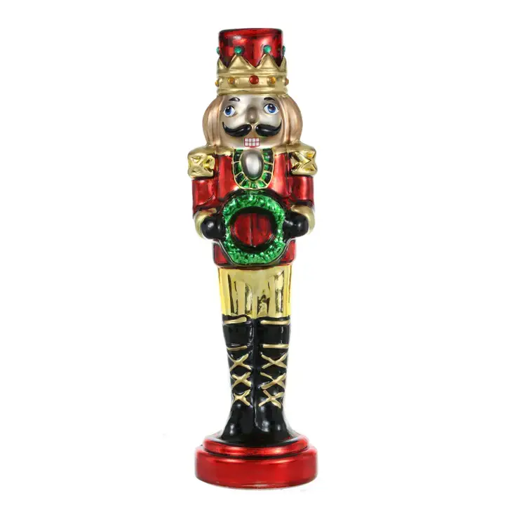 SINT - Wholesale Holiday Nutcracker - SINT Color Glass Lightup Nutcrackers Figurine Ornaments for 7