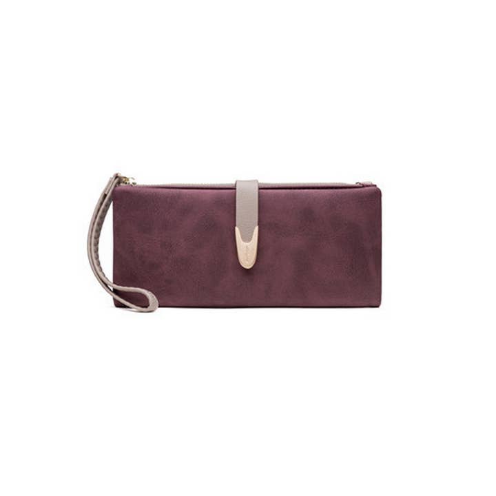 ACCITY - Wholesale Wallet - Women's - CASUAL FASHION BUCKLE LONG WOMEN'S WALLET_CWAB2335