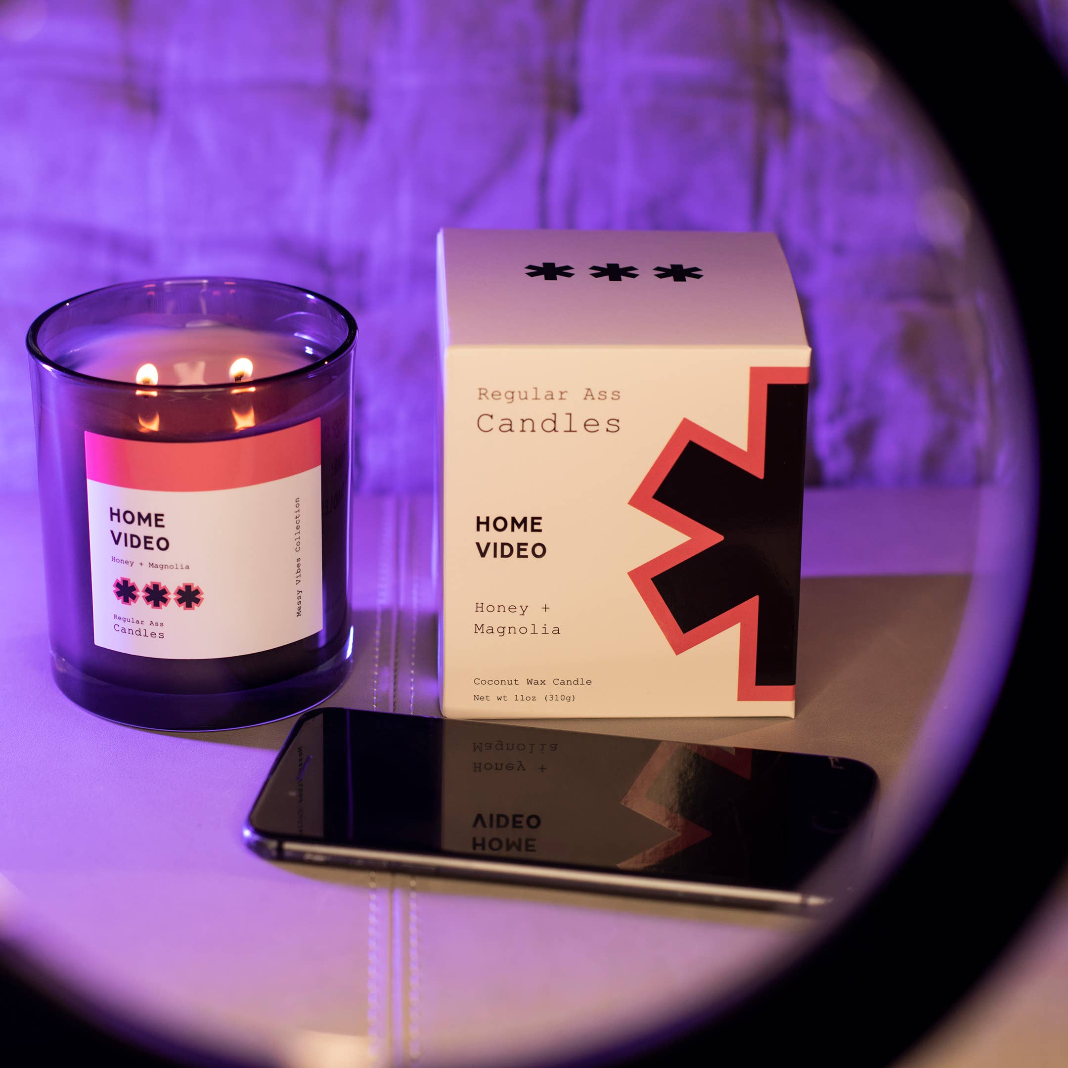 Regular Ass Candles - Wholesale Novelty Candle - Home Video, Honey + Toffee 11oz Luxury Candle2