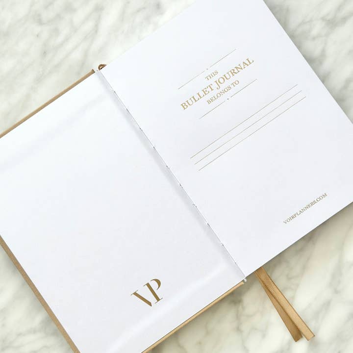 Voir Planners - Wholesale Journal/Diary - Linen Hardcover Dotted Journal - Latte6