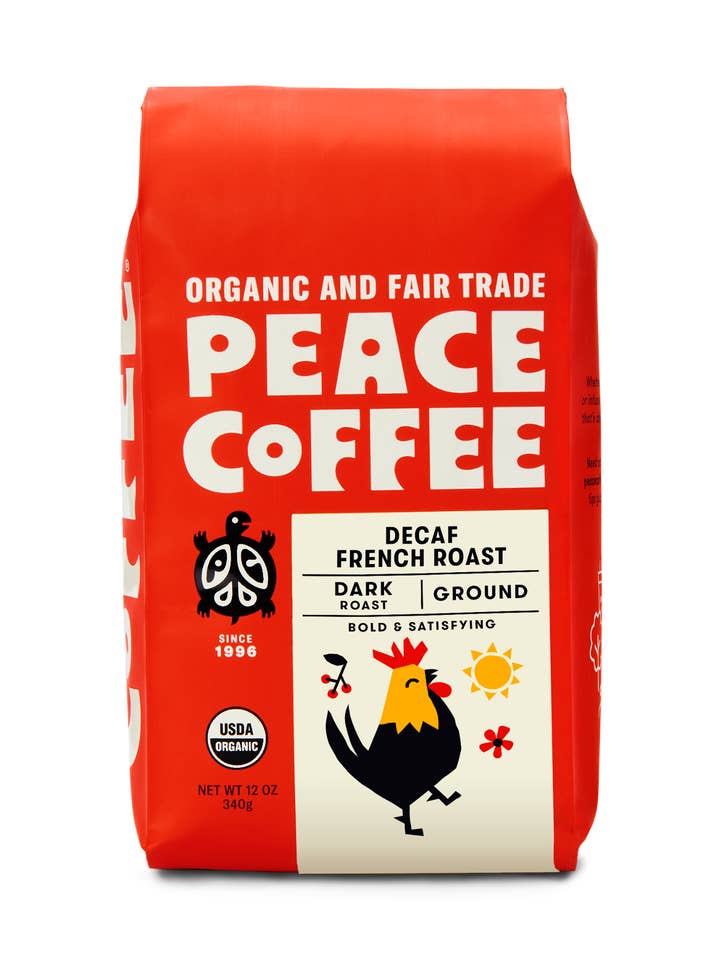 Decaf French Roast | Dark | Ground | 12oz | Peace Coffee for wholesale by Peace Coffee