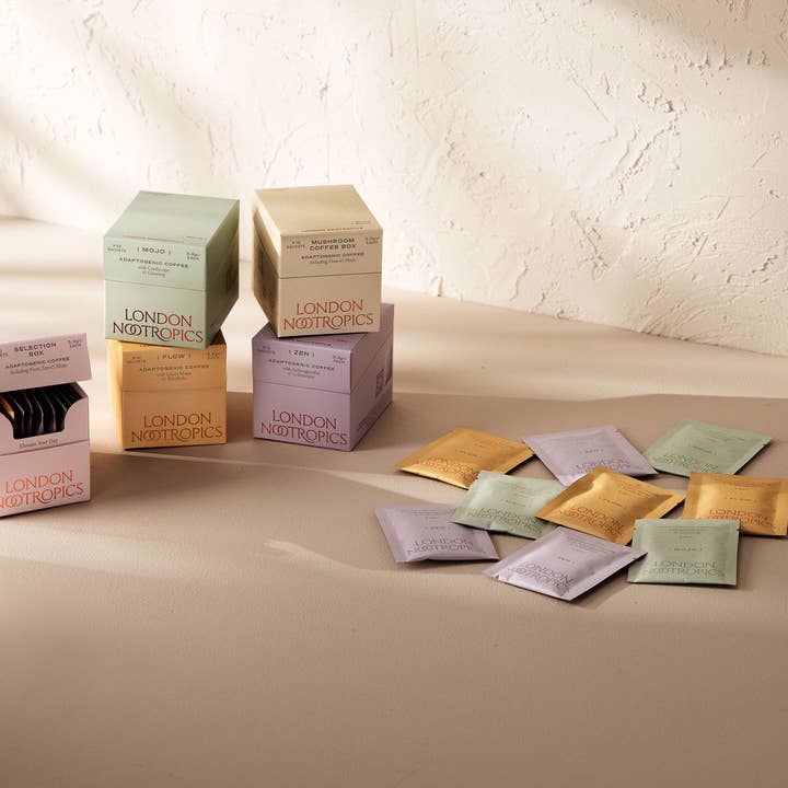 London Nootropics - Vendita all'ingrosso Caffè macinato - Confezione ospitalità caffè adattogeno1