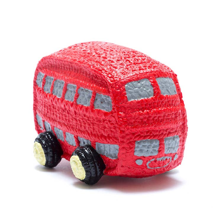 Best Years Ltd - Wholesale Bath Toy - Baby - London Bus Toy, Bath Toy and Teether, Natural Rubber Red