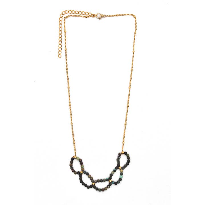 LIZOU - Vendita all'ingrosso Collane di perline/perle - Collana con Perline di Turchese Africano -Collezione French Flair- N2-2247