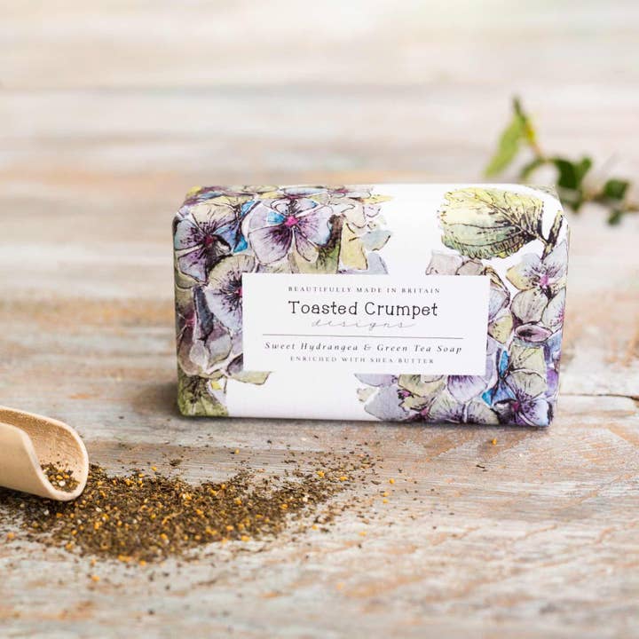 Toasted Crumpet - Wholesale Bar Soap - Sweet Hydrangea & Green Tea Soap (Hydrangea Collection)