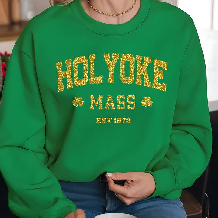 Felpa del giorno di San Patrizio/Holyoke Mass fondato nel 1873 per la vendita all'ingrosso da parte di One Nine