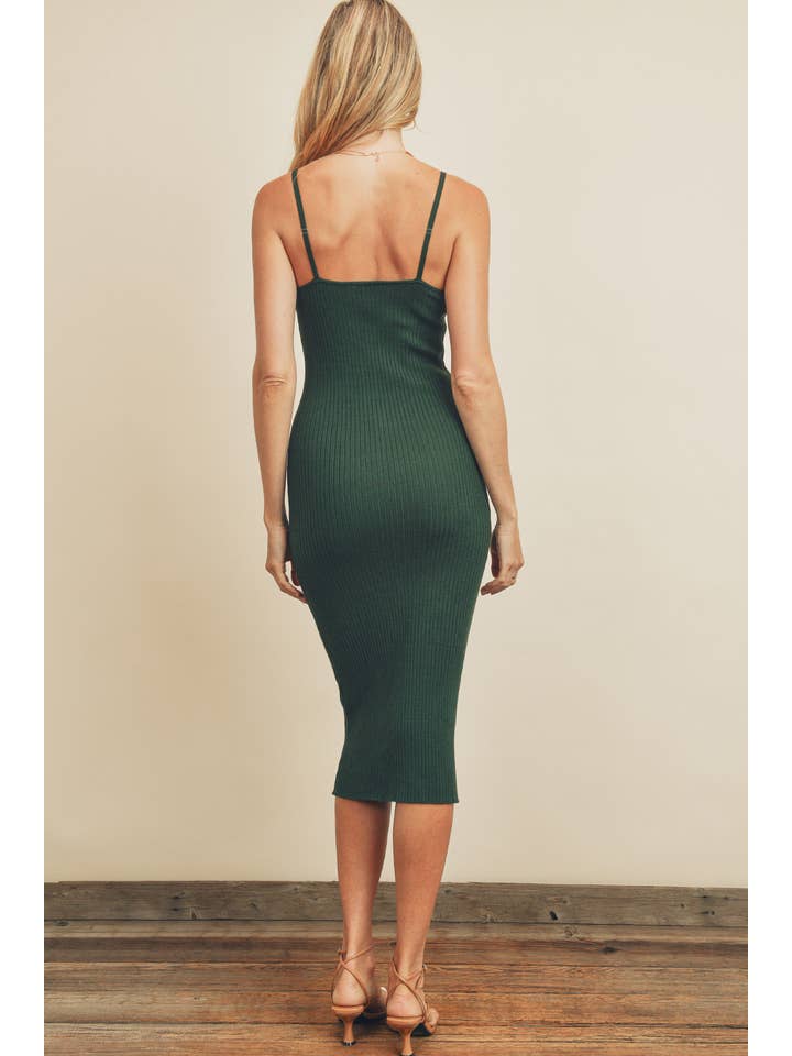 Dress Forum - Wholesale Dress - Women's - FW4760 Straight Neck Ribbed Bodycon Dress