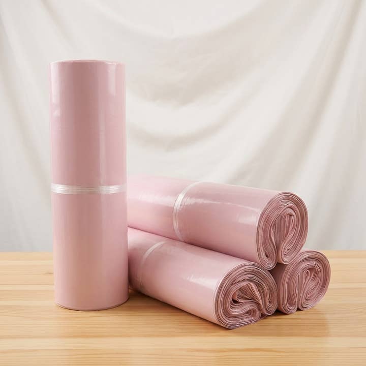 ByHome - Wholesale Envelopes - 100pcs, 4 sizes Light pink thickened poly mailing bag 0