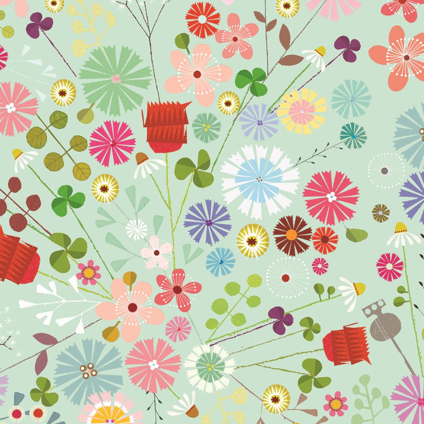 Kali Stileman Publishing - Vente Feuille de papier cadeau - Papier d'emballage cadeau floral WP982