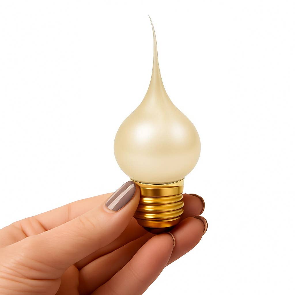 Factory Direct Craft - Wholesale Light Bulb/Puck - Pearlized Silicone Dipped Standard Flame Bulb1