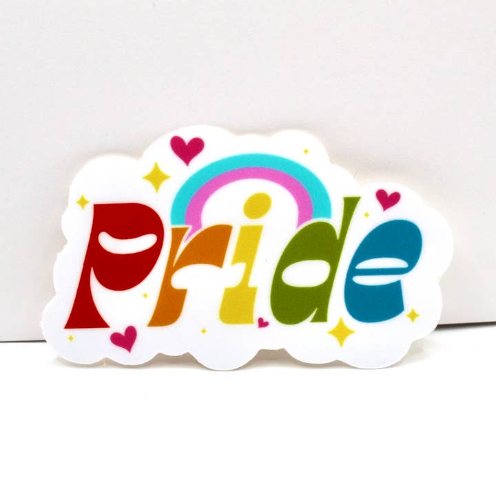 Pride Rainbow Sticker for wholesale by Crowded Cat Studio