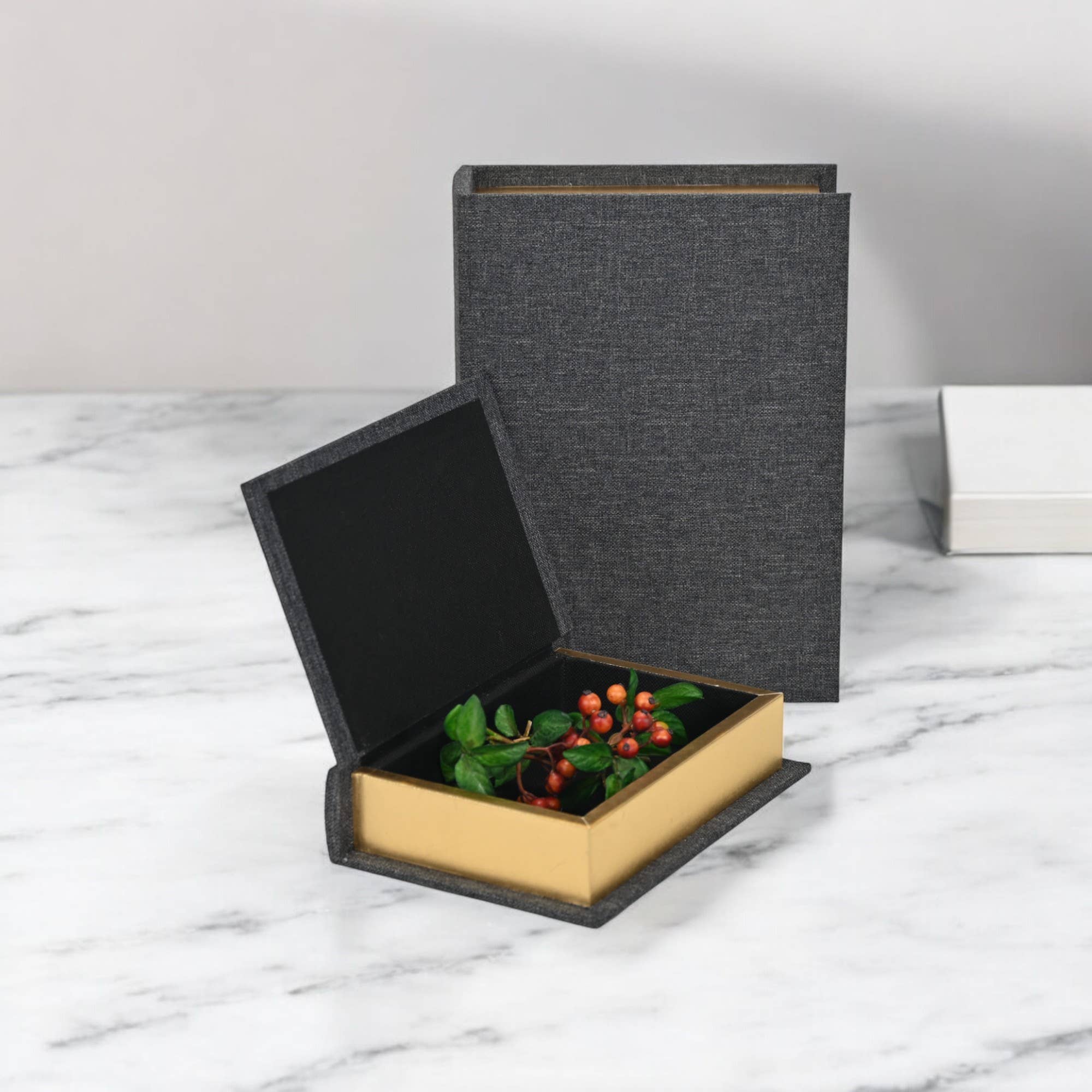 Cheungs Home Decor - Wholesale Decoratief doosje - Canter Isle linnen boekendoos set7