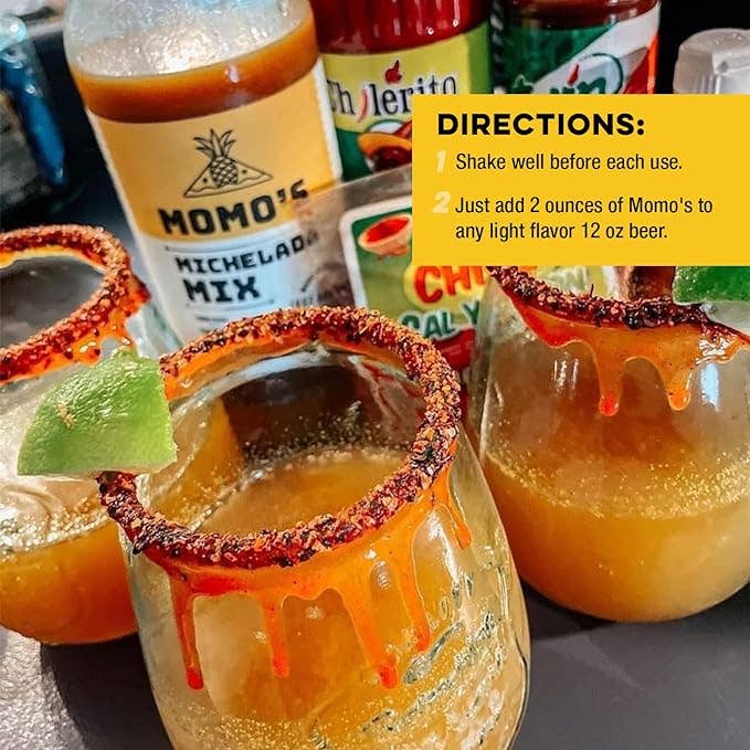 Momo's Michelada Mix - Wholesale Cocktail Mix/Syrup - Momo's Michelada Mix -2 ounce - single servings - samples1