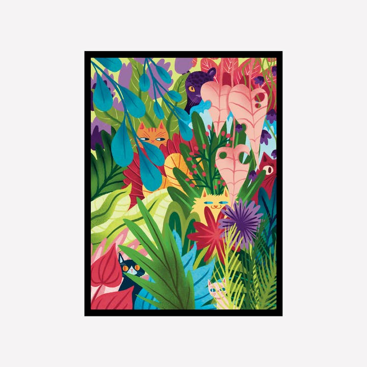Impresión de arte de la jungla de gatos for wholesale by DesignPlace