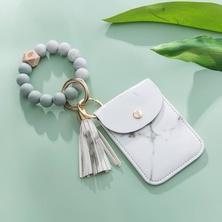 Sparkle Being - Wholesale Keychain Bracelet - Silicone Bracelet Card & Coin Purse - Keychain Wallet (Laura