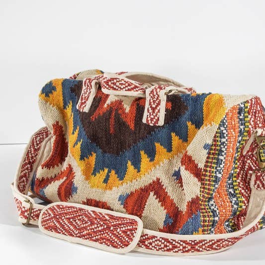 Handmade Neo Boho Chic Weekender Bag for wholesale on Faire