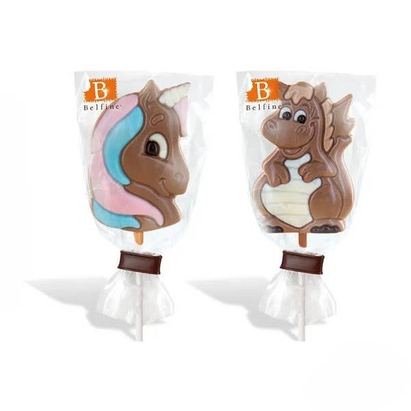ADG Diffusion - Wholesale Chocolate - DRAGON UNICORN CHOCOLATE LOLLIPOP 25g - Display of 24 pcs2