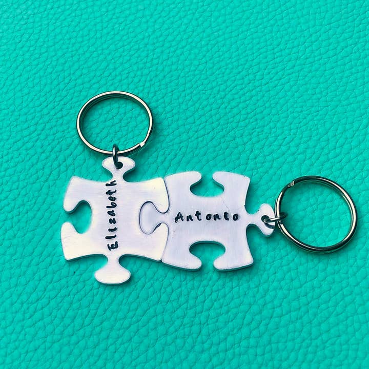 Puzzle-Teil-Schlüsselanhänger für den Großhandel von Handmade by Marlayna