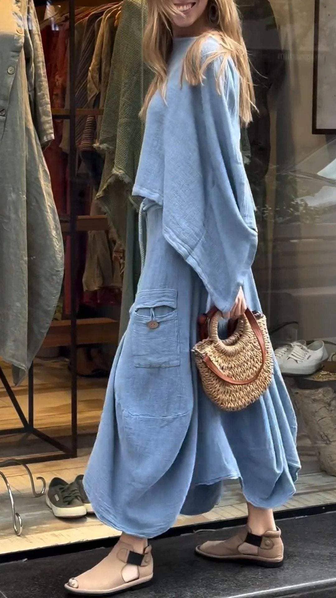 Flarix - Wholesale Top & Skirt Set - Women's - Washed Relaxed Two-Piece Set14