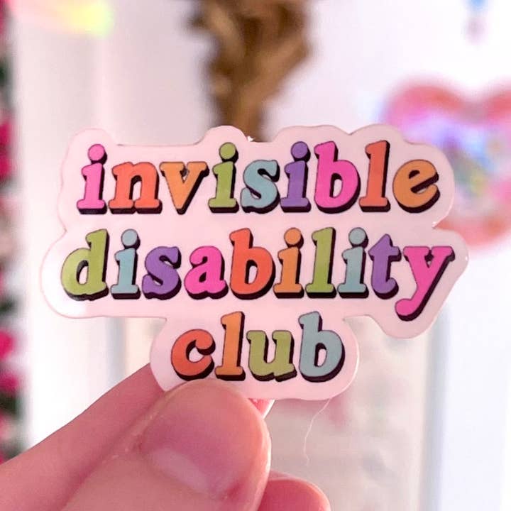 usynlig handicapklub klistermærke for engroshandel hos Star Fluff Creations