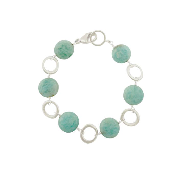 Philippa Roberts - Wholesale Beaded Bracelet - circles w. amazonite bracelet