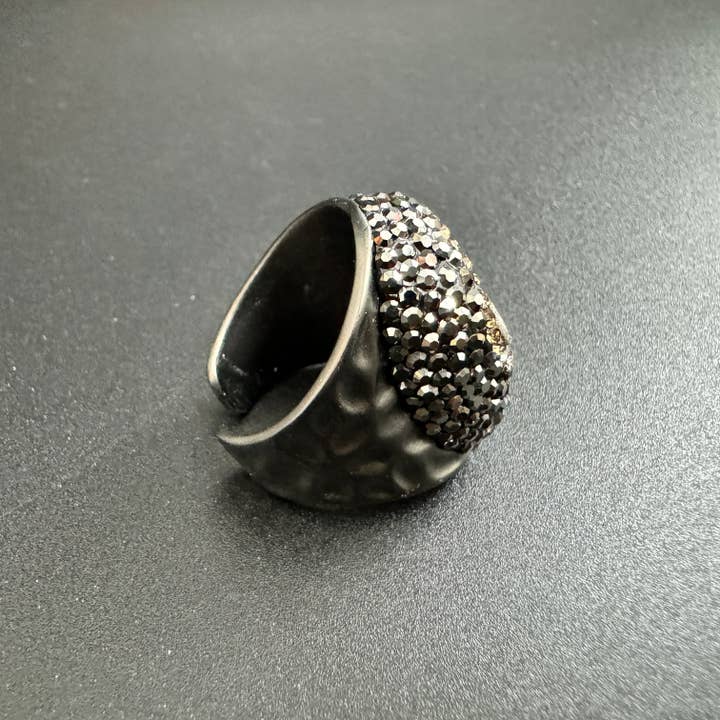 Ole - Vente Bague de cocktail/de cérémonie - Bague en alliage Clover Black Shell 11