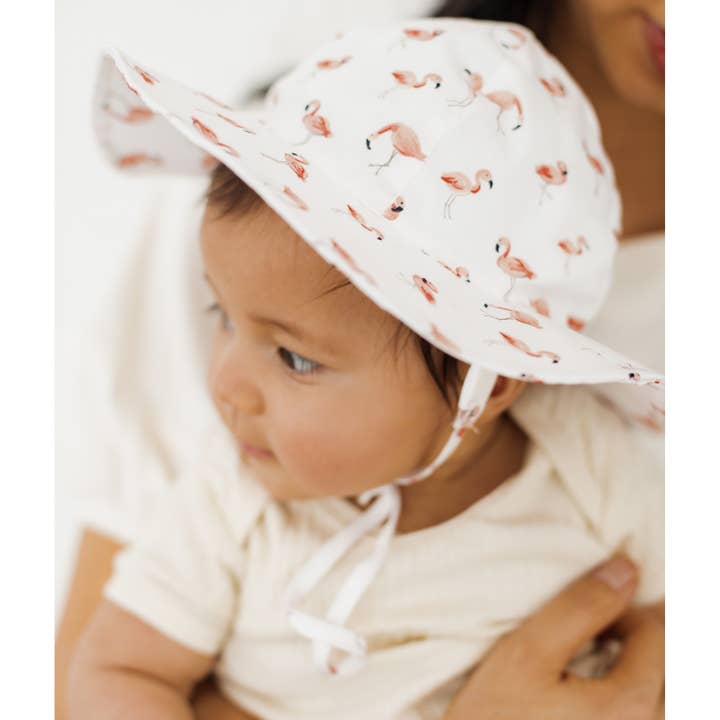 Huggalugs - Wholesale Sun Hat - Baby - Flamingo Sunhat UPF 50+ Baby & Toddler